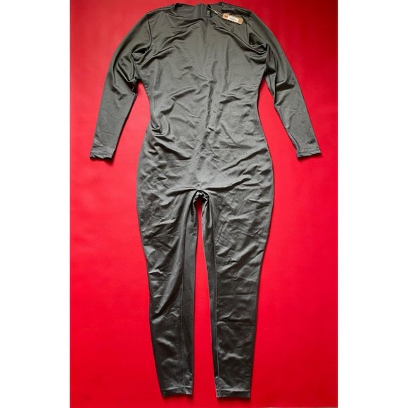 Skims All In One Shine Crew Neck Long Sleeve Jumpsuit Bodysuit Gray 2X NWT - Picture 6 of 9